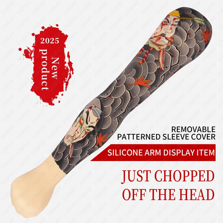 Silicone arm tattoo, suitable for practice and display