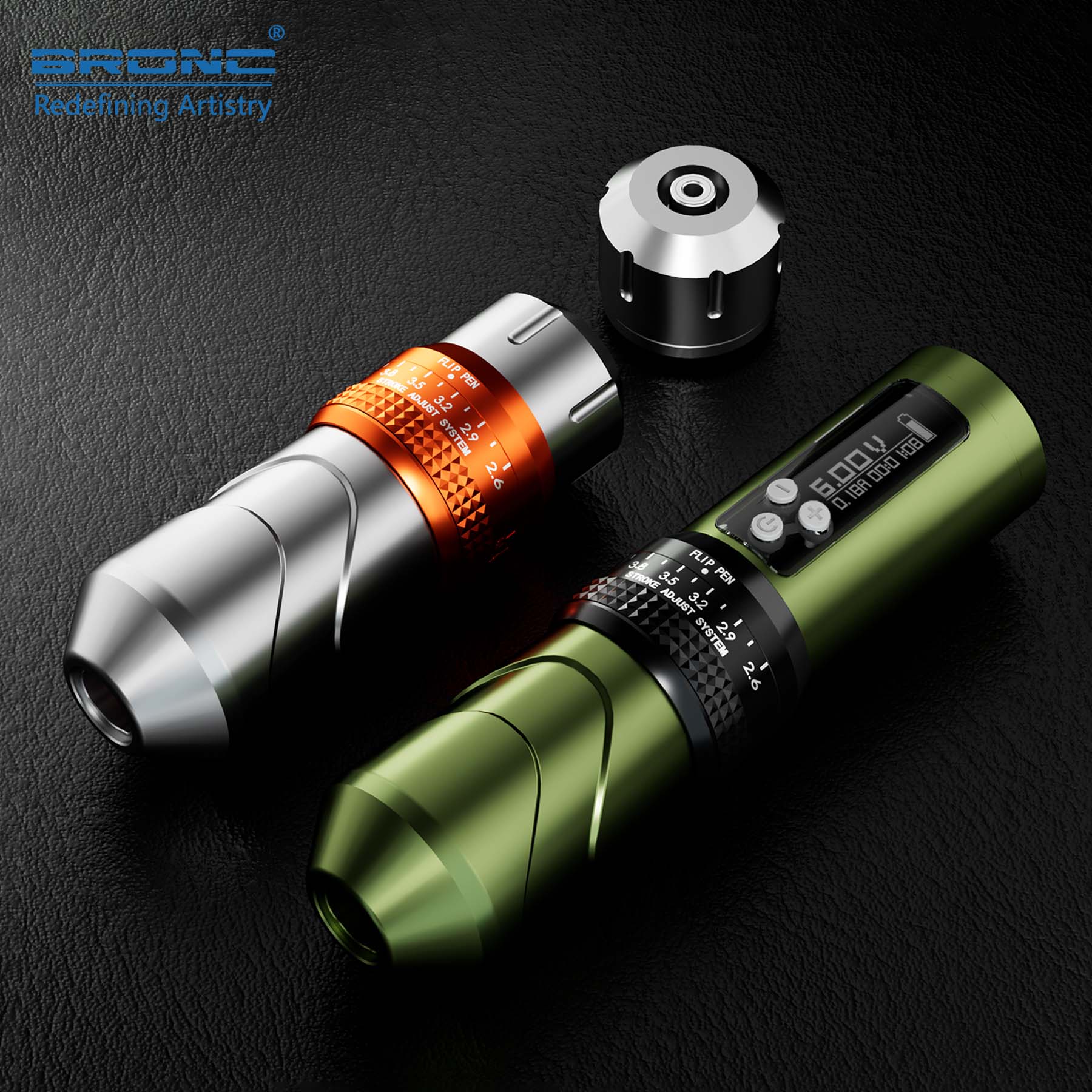 Bronc X1 Adjustable Wireless Tattoo Pen – Professional Tattoo Machine