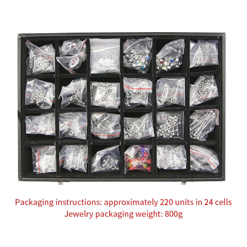 High Quality Piercing Jewelry Set Box Tool
