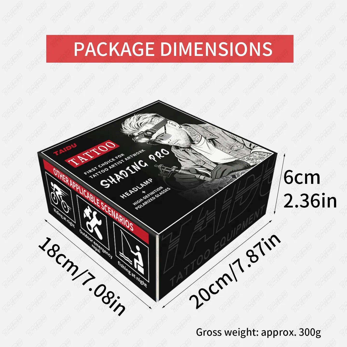 Tattoo Headlamp & Anti-Glare Glasses Kit