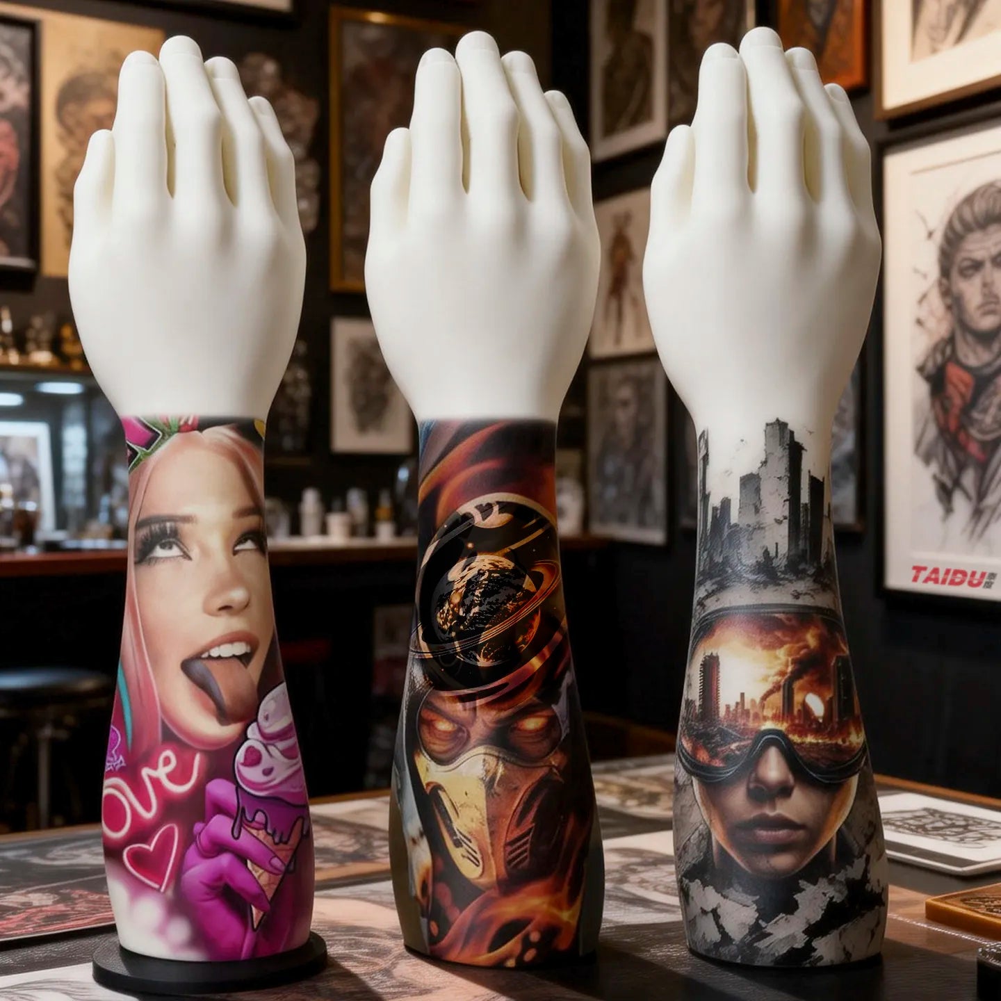 High-Quality Tattoo Practice Silicone Forearm with Hand