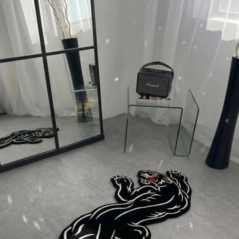 Black Panther Rug | Hand Tufted Statement Area Rug