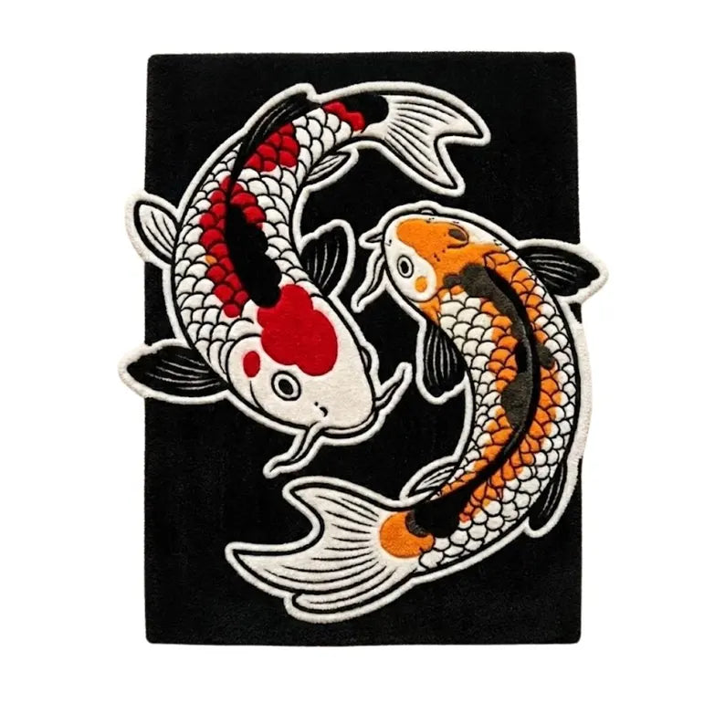 Japanese Koi Fish Tattoo Rug | Handmade
