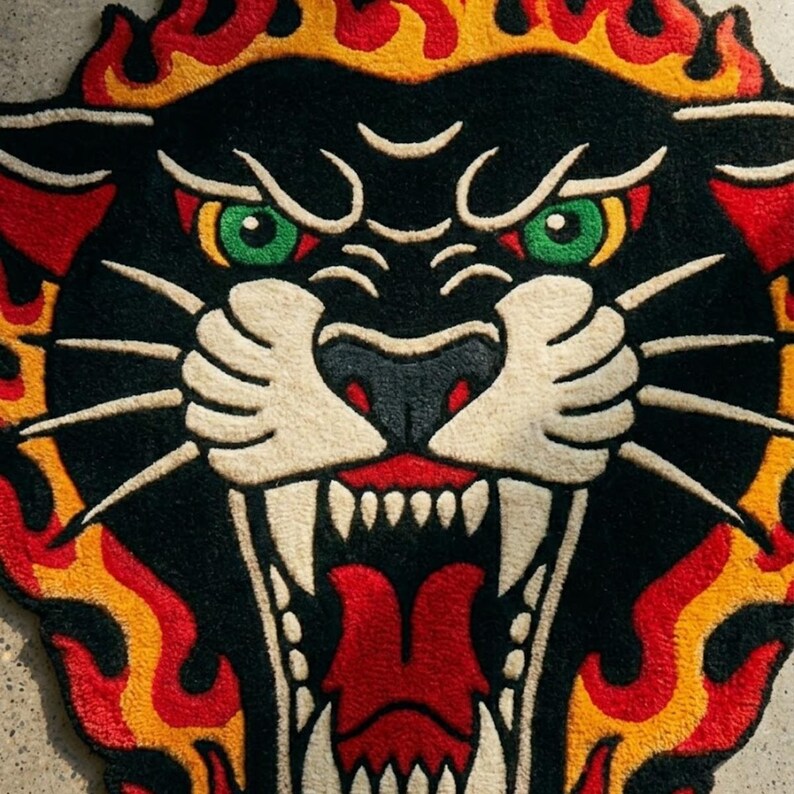 Panther Rug Tufted