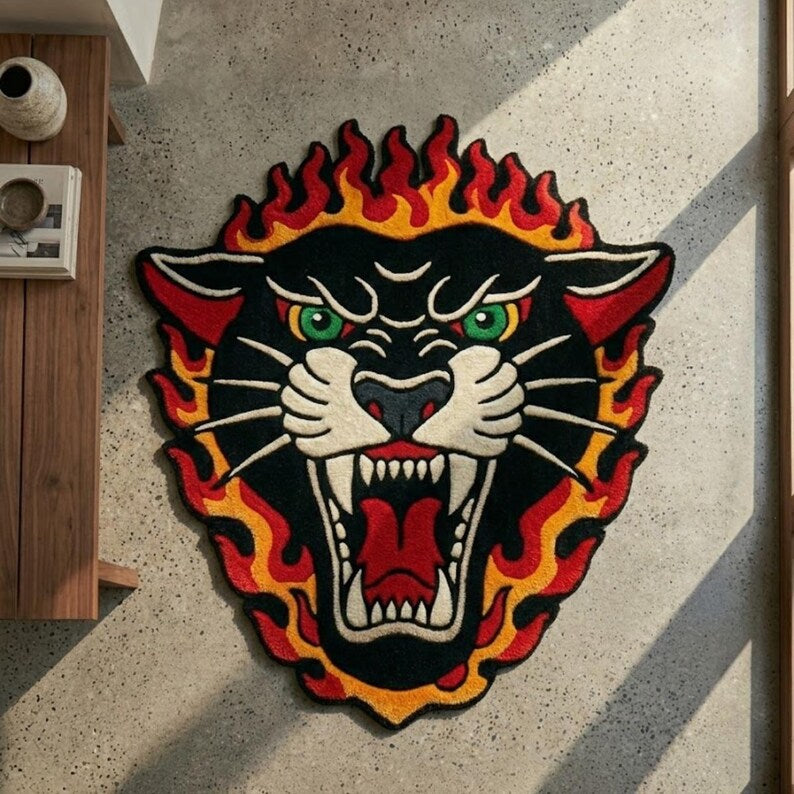 Panther Rug Tufted
