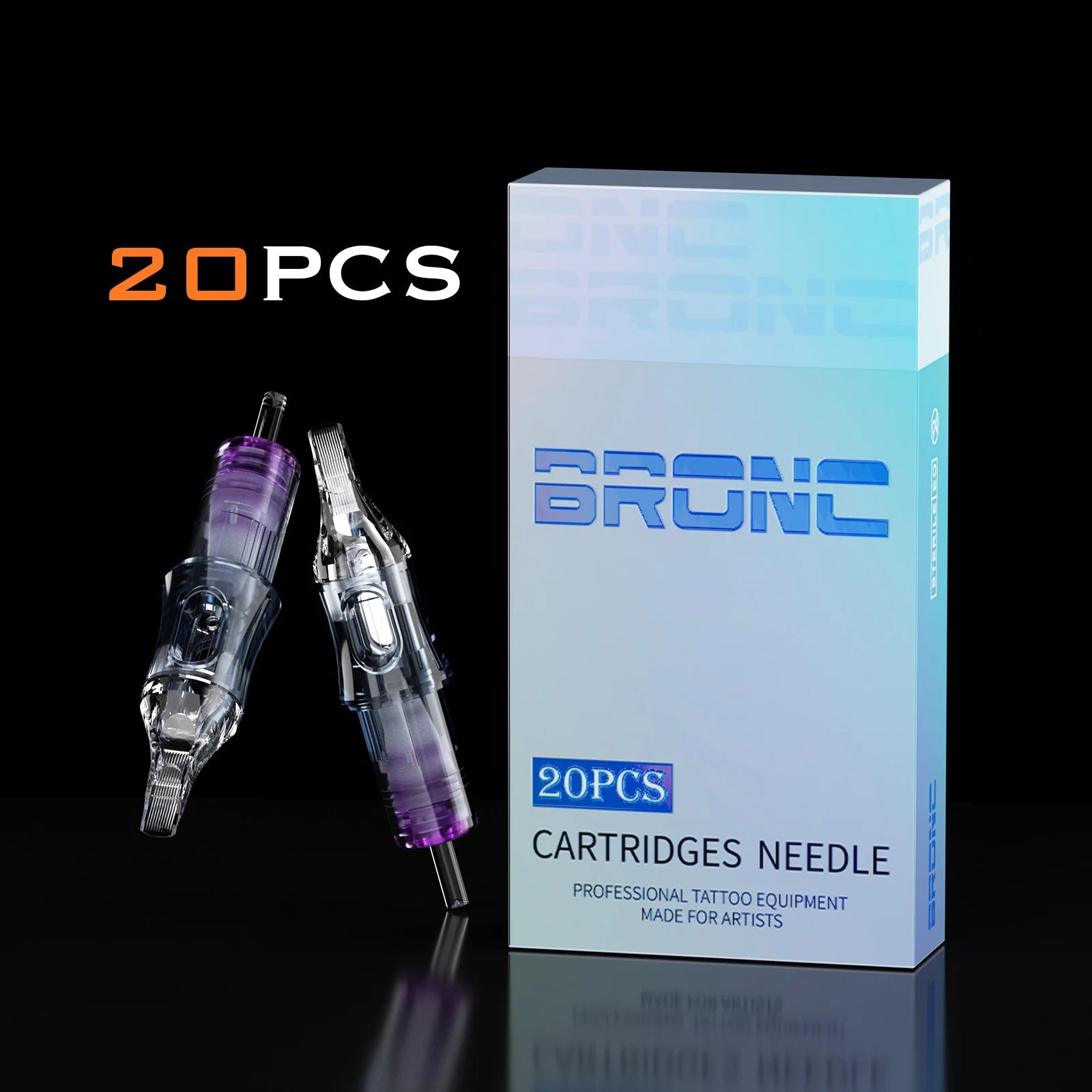BRONC Tattoo Needle Cartridges – Curve Magnums (20PCS)BRONC Tattoo Needle Cartridges – Curve Magnums (20PCS)