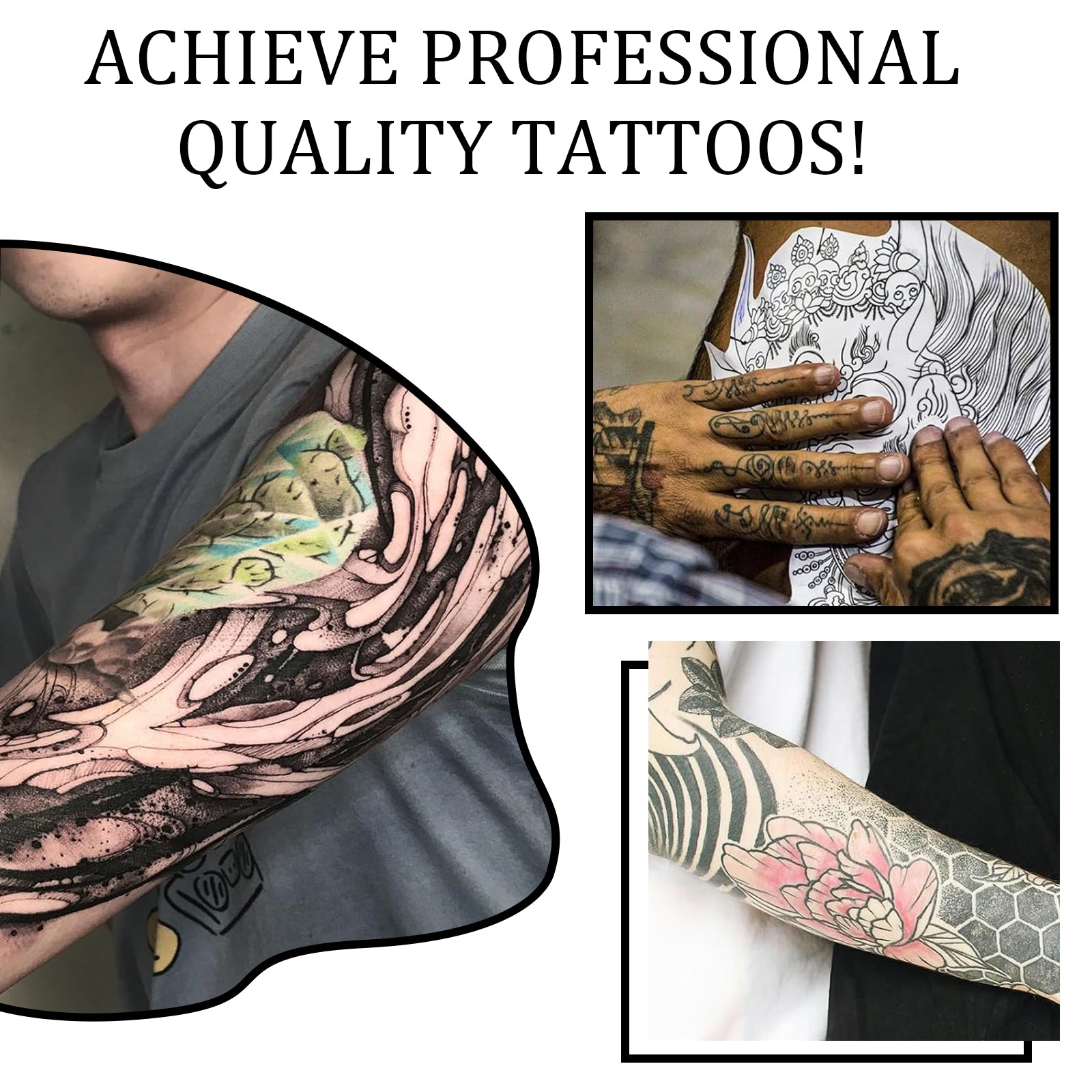 tattoo stencil transfer gel professional results showing detailed tattoo stencil application
