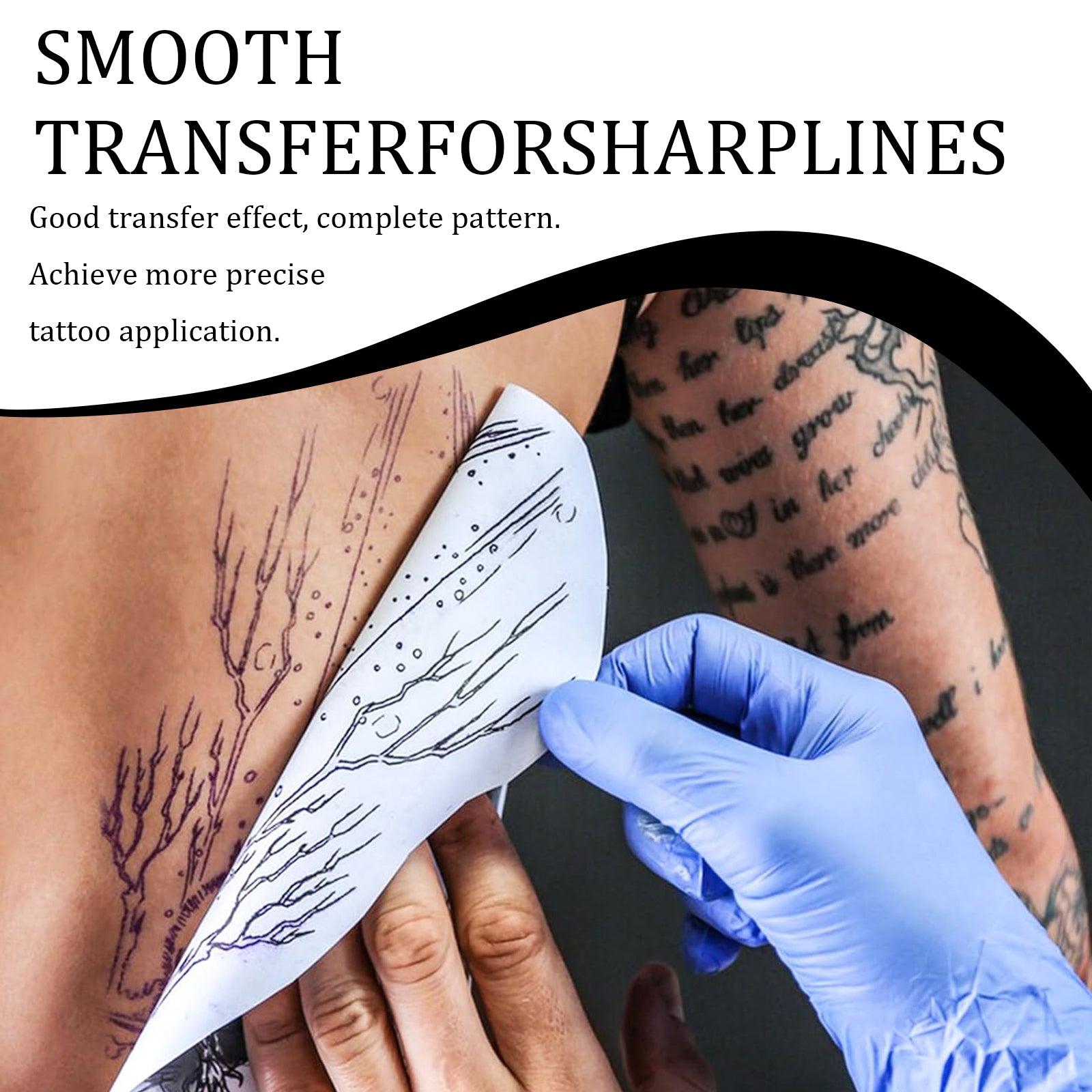 tattoo stencil transfer gel creates smooth sharp stencil lines for precise tattoo placement