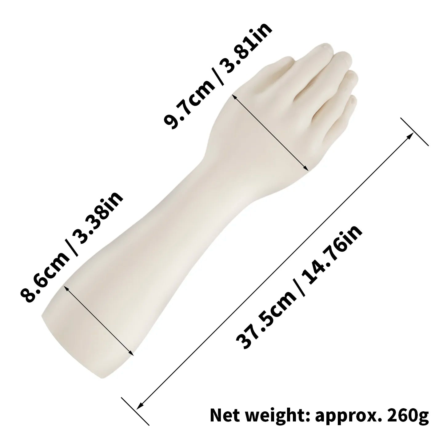High-Quality Tattoo Practice Silicone Forearm with Hand