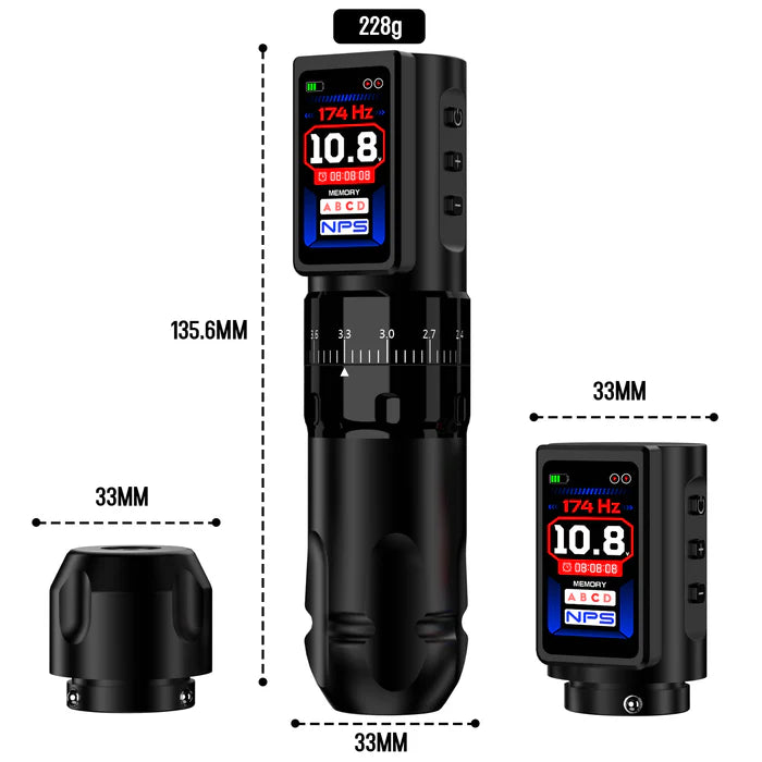 Totop X Tattoo Wireless Battery Pen Adjustable stroke
