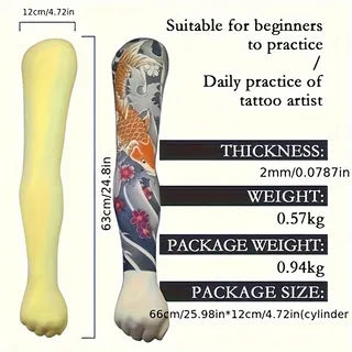 Paint Tattooed Silicone Exercises Skin The Entire Arm