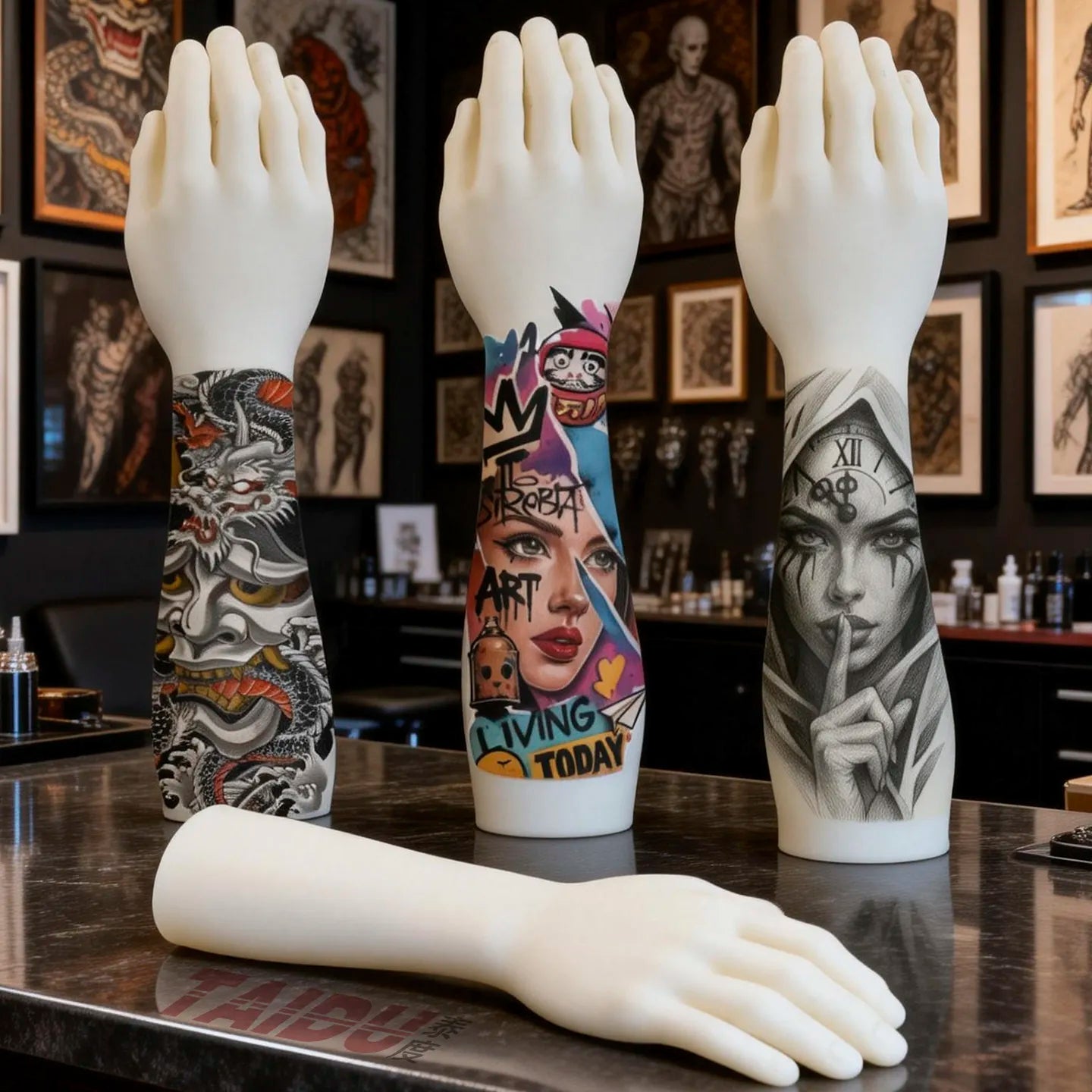 High-Quality Tattoo Practice Silicone Forearm with Hand