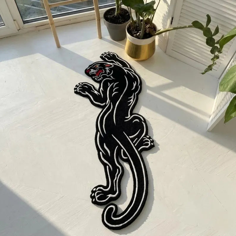Black Panther Rug | Hand Tufted Statement Area Rug