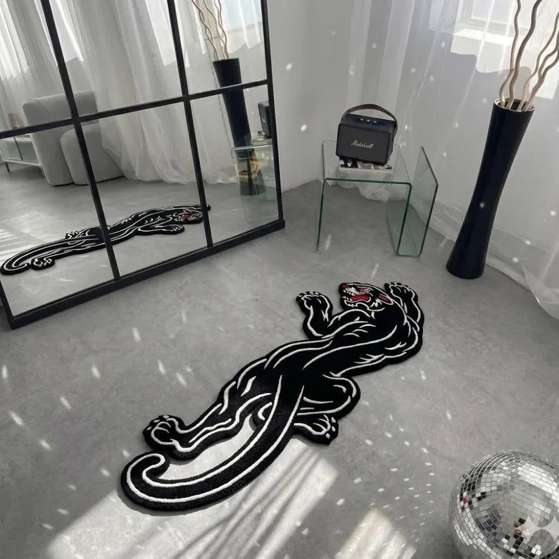 Black Panther Rug | Hand Tufted Statement Area Rug