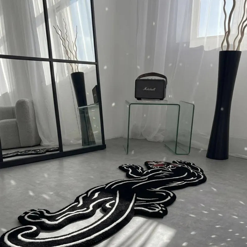 Black Panther Rug | Hand Tufted Statement Area Rug