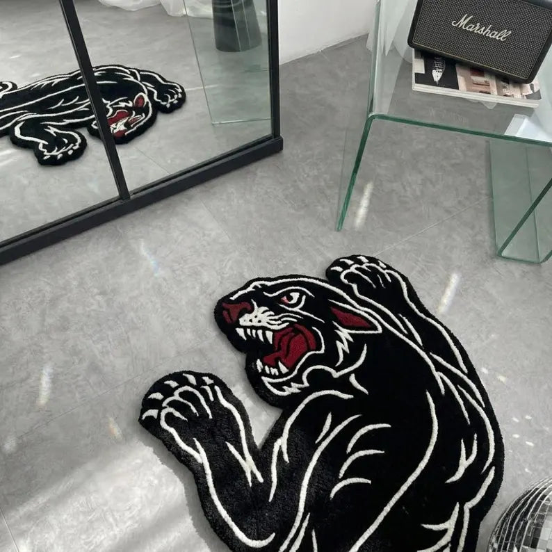 Black Panther Rug | Hand Tufted Statement Area Rug