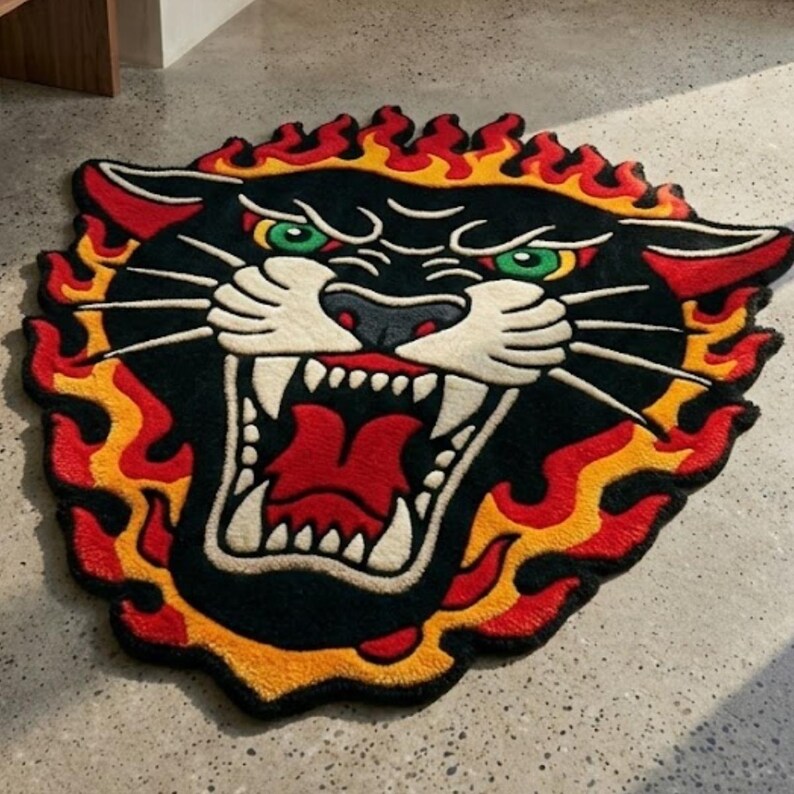 Panther Rug Tufted