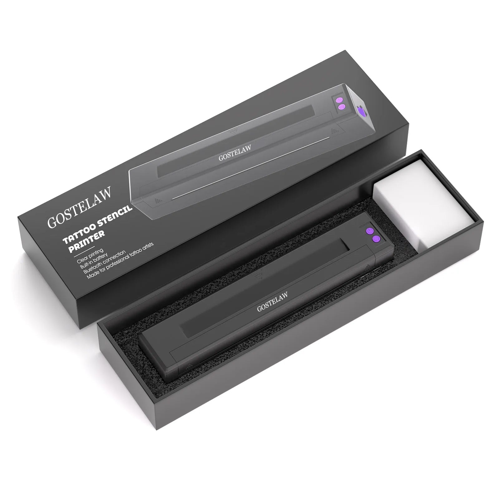 GOSTELAW tattoo stencil printer inkless thermal A4 Bluetooth USB portable tattoo printer packaging set