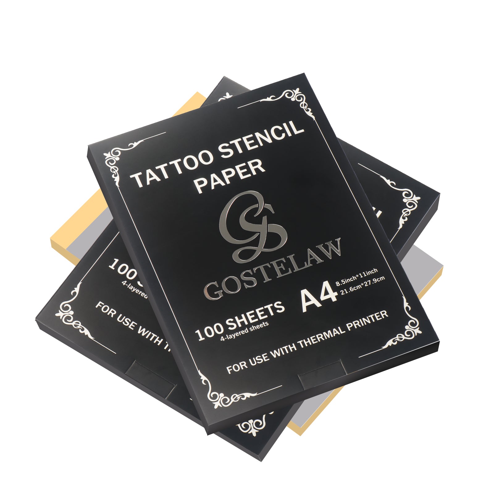 GOSTELAW tattoo transfer paper 100 sheets A4 standard thermal stencil paper stack
