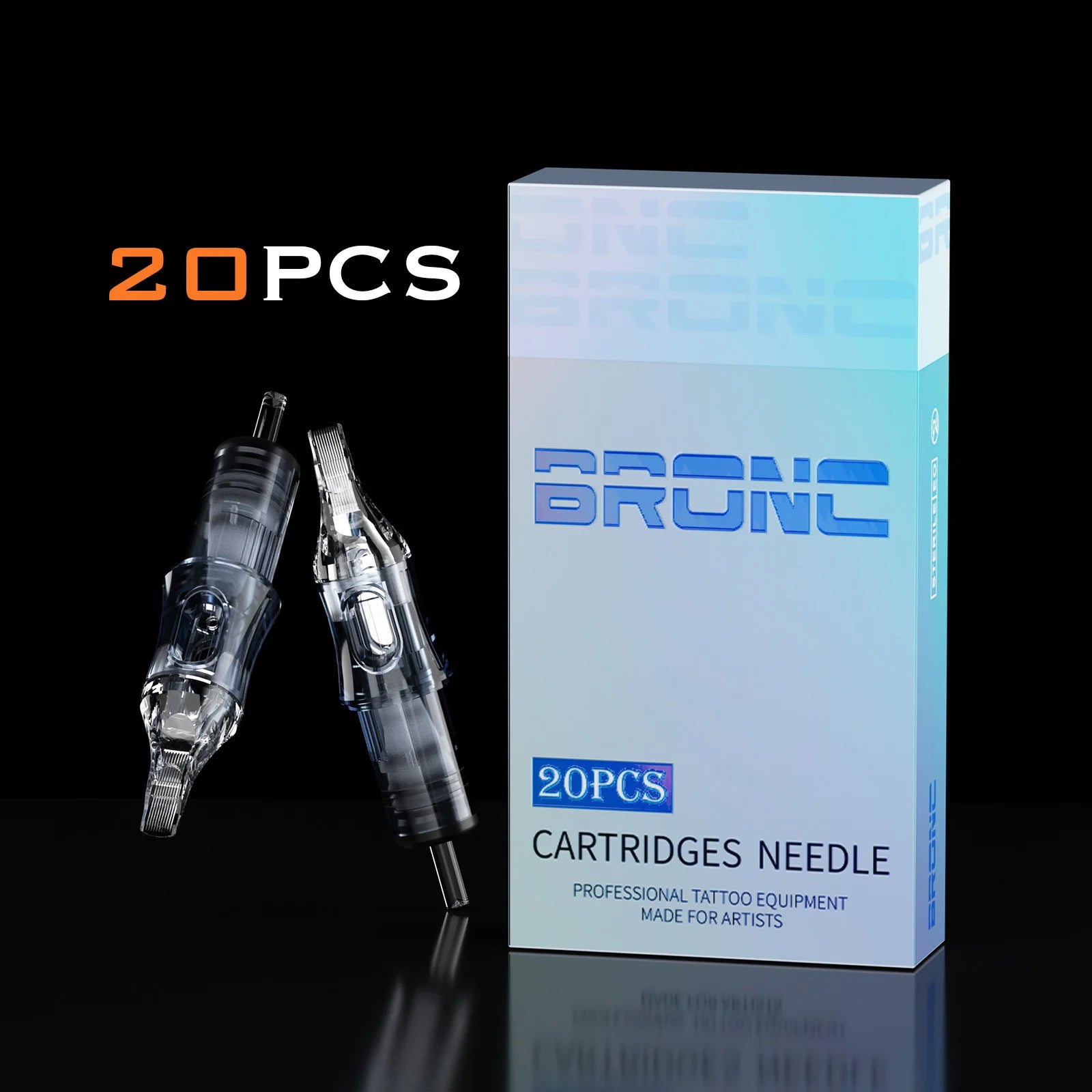 BRONC Tattoo Needle Cartridges – Round Shaders (20PCS)