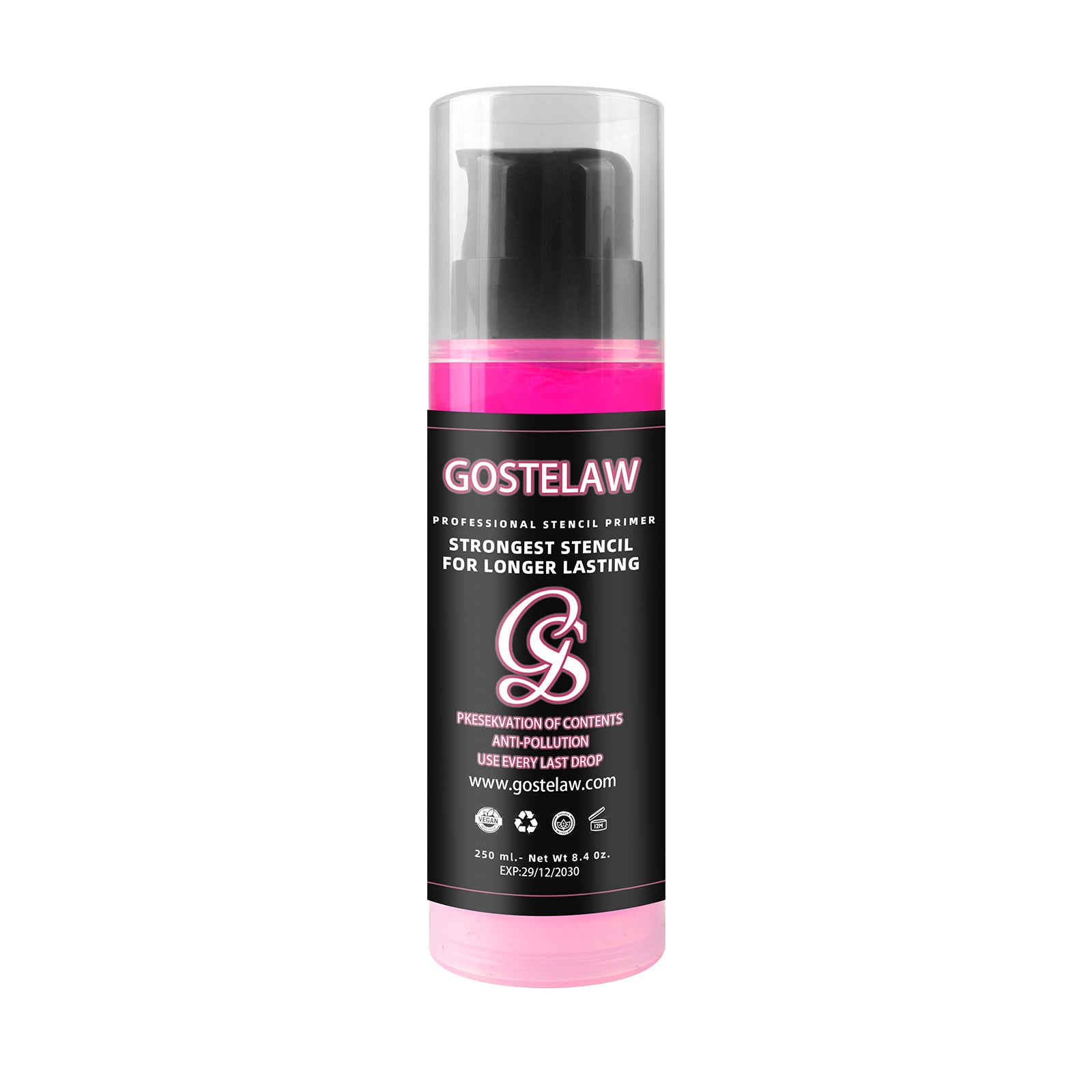 GOSTELAW tattoo stencil transfer gel pink formula long lasting stencil solution for professional artists