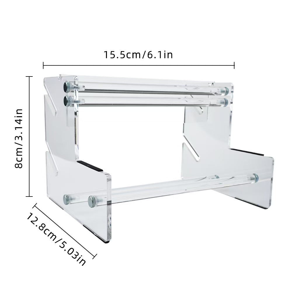 acrylic tattoo transfer paper holder dimensions 15.5cm by 8cm stencil roll stand size